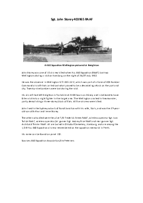 A preview of a PDF biography for Storey, John
